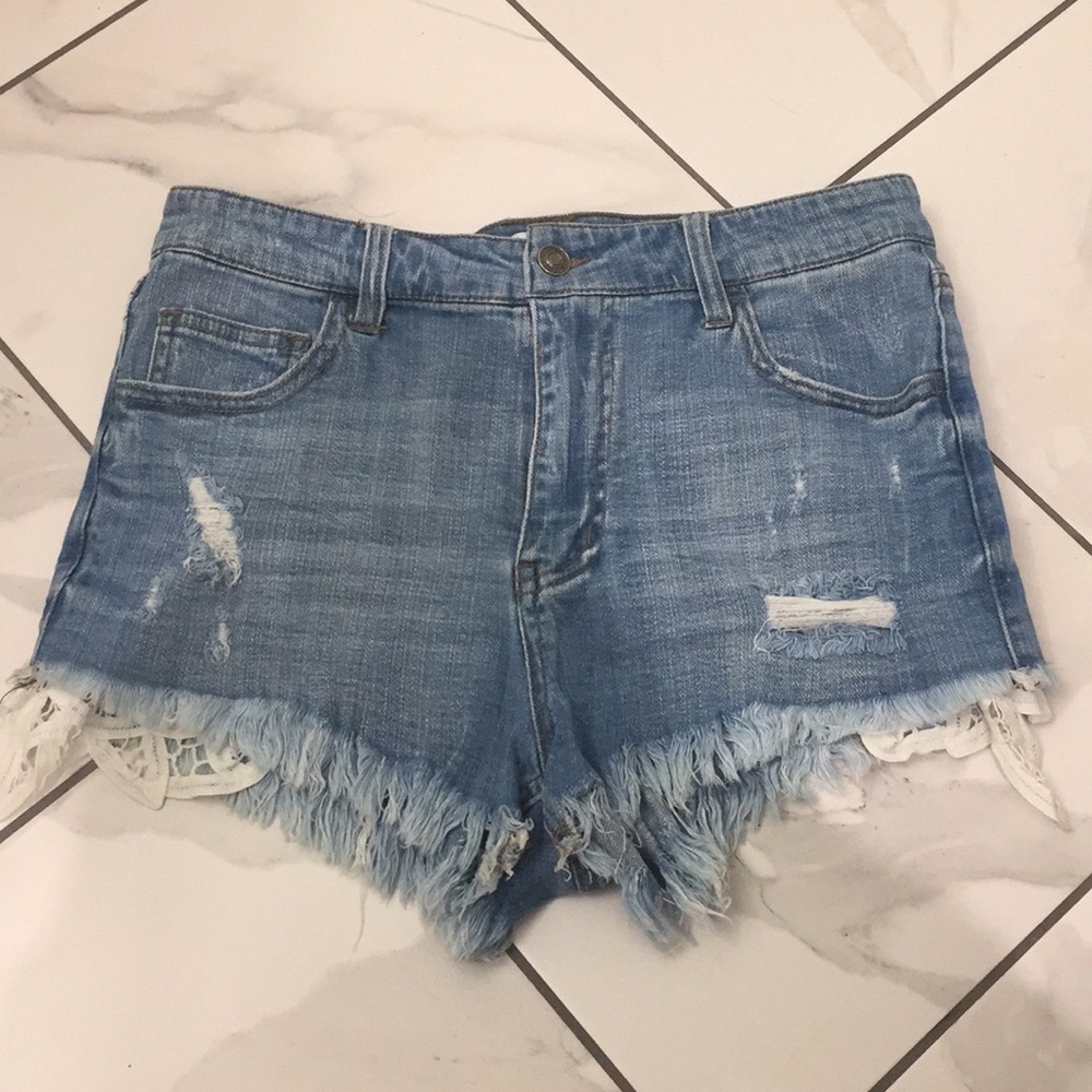 Distressed Jean Shorts
